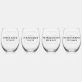 ヘブライ語ペサックパスソーバーセダー4問 ステムなしワイングラス (裏面)