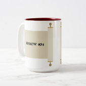 ヘブライ語マグ ツートーンマグカップ (正面左)