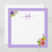 ヘブライ語モノグラムALEFパーソナライズされたサンキューカード サンキューカード (正面/裏面)