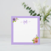 ヘブライ語モノグラムALEFパーソナライズされたサンキューカード サンキューカード (スタンド正面)