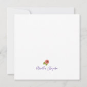 ヘブライ語モノグラムALEFパーソナライズされたサンキューカード サンキューカード (裏面)