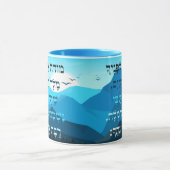 ヘブライ語モードアニモーニング祈りの言葉サンライズユダヤ マグカップ (中央)