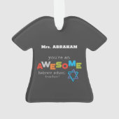 ヘブライ語先生感謝の日素晴らし, オーナメント (裏面)