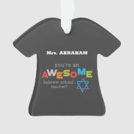 ヘブライ語先生感謝の日素晴らし, オーナメント