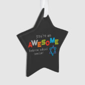 ヘブライ語先生感謝の日素晴らし, オーナメント (正面)