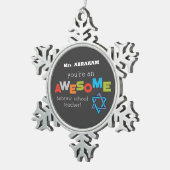 ヘブライ語先生感謝の日素晴らし, スノーフレークピューターオーナメント (右)