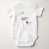 ヘブライ語名 私の初めてのロシュ・ハシャナ ユダヤ教の新年 ベビーボディスーツ (裏面)