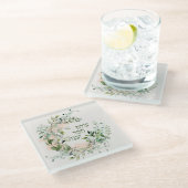 ヘブライ語詩篇89:3 "世界は愛によって建てられる" ガラスコースター (アングル)