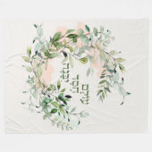 ヘブライ語詩篇89:3 "世界は愛によって建てられる" フリースブランケット (正面(横))