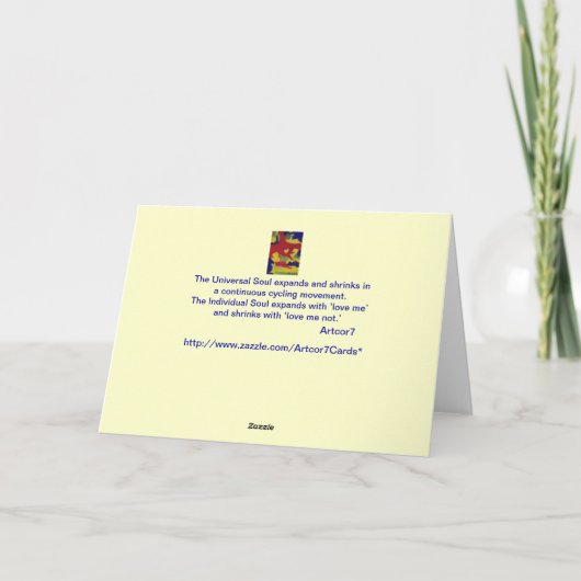 ヘブライ語誕生日デイジー海ブルーカード カード (裏面)