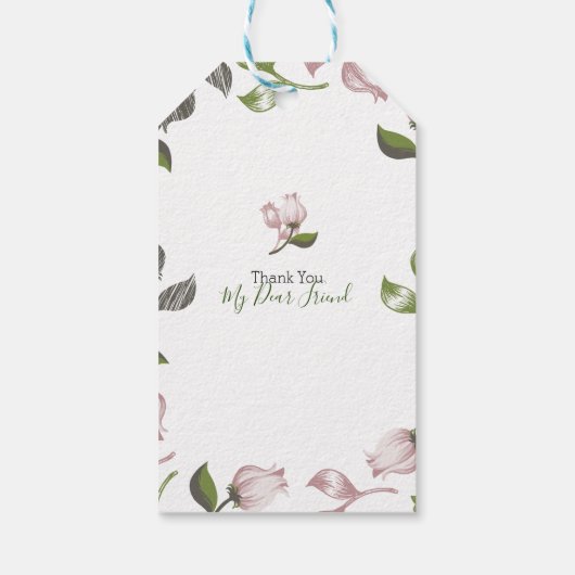 ヘブライ語4:16引用文とフローラアート白ver ギフトタグ (裏面)