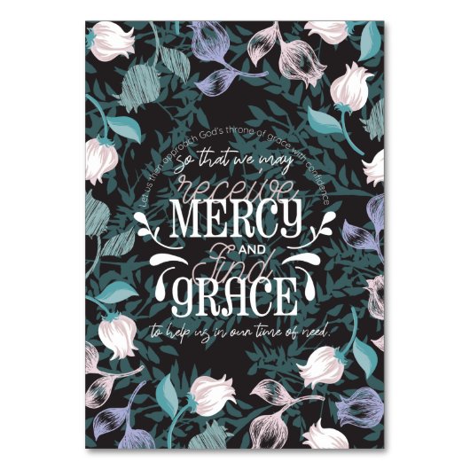 ヘブライ語4:16引用文黒ver テーブルナンバー (正面)