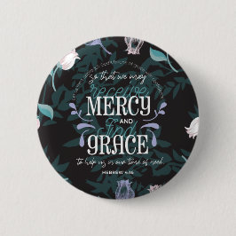 ヘブライ語4:16引用文黒ver 缶バッジ