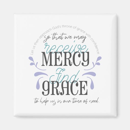 ヘブライ語4:16引用文 マグネット (正面)