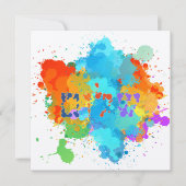 ヘブライ語「シャロム」とスプラ絵を描ッシュの背景 (正面)