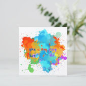 ヘブライ語「シャロム」とスプラ絵を描ッシュの背景 (スタンド正面)