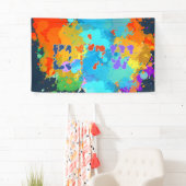 ヘブライ語「シャロム」とスプラ絵を描ッシュの背景 横断幕 (インサイチュ)