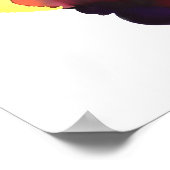 ヘブライ語"シャロム"水彩背景 ポスター (角)