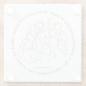 ヘブライ語：フェミニズムは過激…ユダヤ人フェミニスト ガラスコースター (裏面)