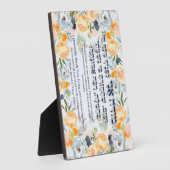 ヘブライ語 モデ アニ ユダヤ教の朝の感謝の祈り フォトプラーク (側面)