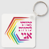 ヘブライ語：私は私になる権利を持っている – ユダヤ人LGBTQ+ キーホルダー (裏面)