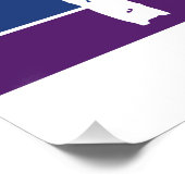 ヘブライ語"AHAVAH" = "LOVE" On a Rainbow - LGBTQユダヤ人 ポスター (コーナー)