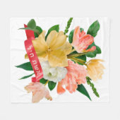 ヘブライ語： Eshet Chayil - [ユダヤ人]バノールの女性 フリースブランケット (正面(横))