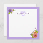 ヘブライ語Monogram SINパーソナライズされたサンキューカード ノートカード (正面/裏面)