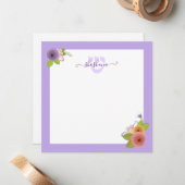 ヘブライ語Monogram SINパーソナライズされたサンキューカード ノートカード (正面/裏面インサイチュ)