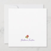 ヘブライ語Monogram SINパーソナライズされたサンキューカード ノートカード (裏面)