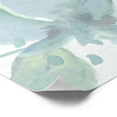 ヘブライ語Rosh Hashana Greetings水彩花 ポスター (角)