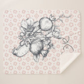 ヘブライ語Shana Tova Rosh Hashanaユダヤ人新年 シェルパブランケット (正面(横))