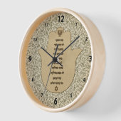 ヘブライ賛美語でホームに向けて 壁時計 (傾斜)