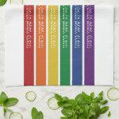 ヘブライ賛美語 – ユダヤ人LGBTQプライドサポート キッチンタオル (折り畳み)