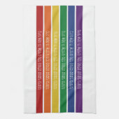 ヘブライ賛美語 – ユダヤ人LGBTQプライドサポート キッチンタオル (縦)