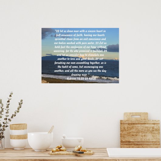 ヘブライ10:22-25 ポスター (キッチン)