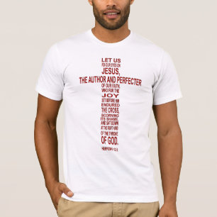 ヘブライ12:2 -深紅色 Tシャツ