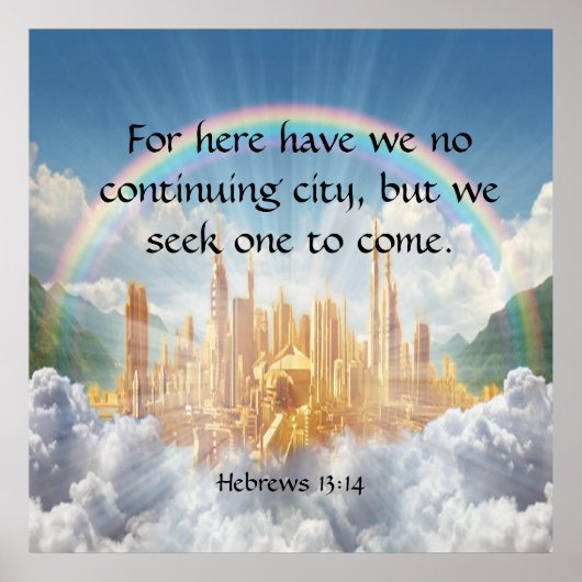 ヘブライ13:14 ポスター (正面)