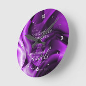 ヘブライ13:2 ラウンド壁時計 (傾斜)