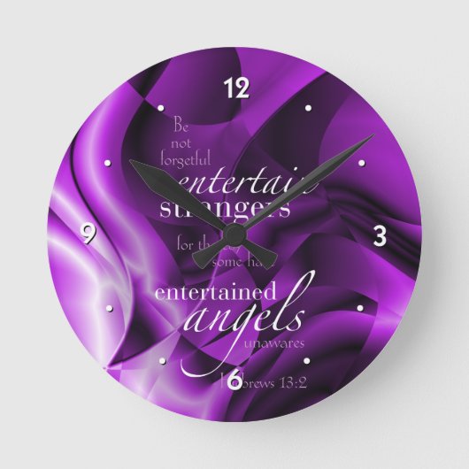 ヘブライ13:2 ラウンド壁時計 (正面)