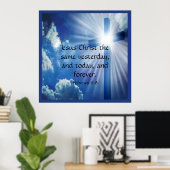 ヘブライ13:8 ポスター (ホームオフィス)