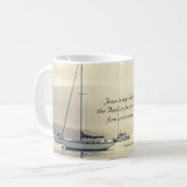 ヘブライ6:19 イエスは私の魂の錨、ヨット コーヒーマグカップ (正面左)