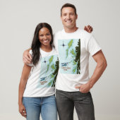 ヘブリディーズ諸島 スコットランド旅行地図 Tシャツ (ユニセックス)
