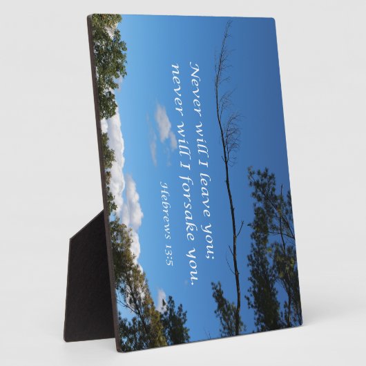 ヘブリーズ13:5は決してお離れ前には フォトプラーク (側面)