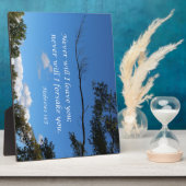 ヘブリーズ13:5は決してお離れ前には フォトプラーク (側面)