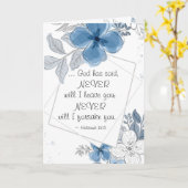 ヘブリーズ13:5決してお離れ前には カード (黄色い花)