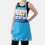 ヘブルお洒落ブルハヌカー（ユダヤ教）メノラードレデルドーナツ エプロン (インサイチュ)