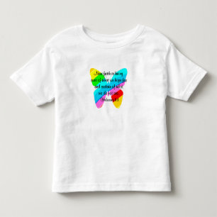ヘブルカラフルス11:1蝶デザイン幼児T-S トドラーTシャツ