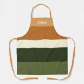 ヘブルパーソナライズされたストライププリント全周エプロン エプロン (正面)