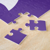 ヘブルモダンー・アレフ・タフホワイトon紫タイポグラフィ ジグソーパズル (側面)